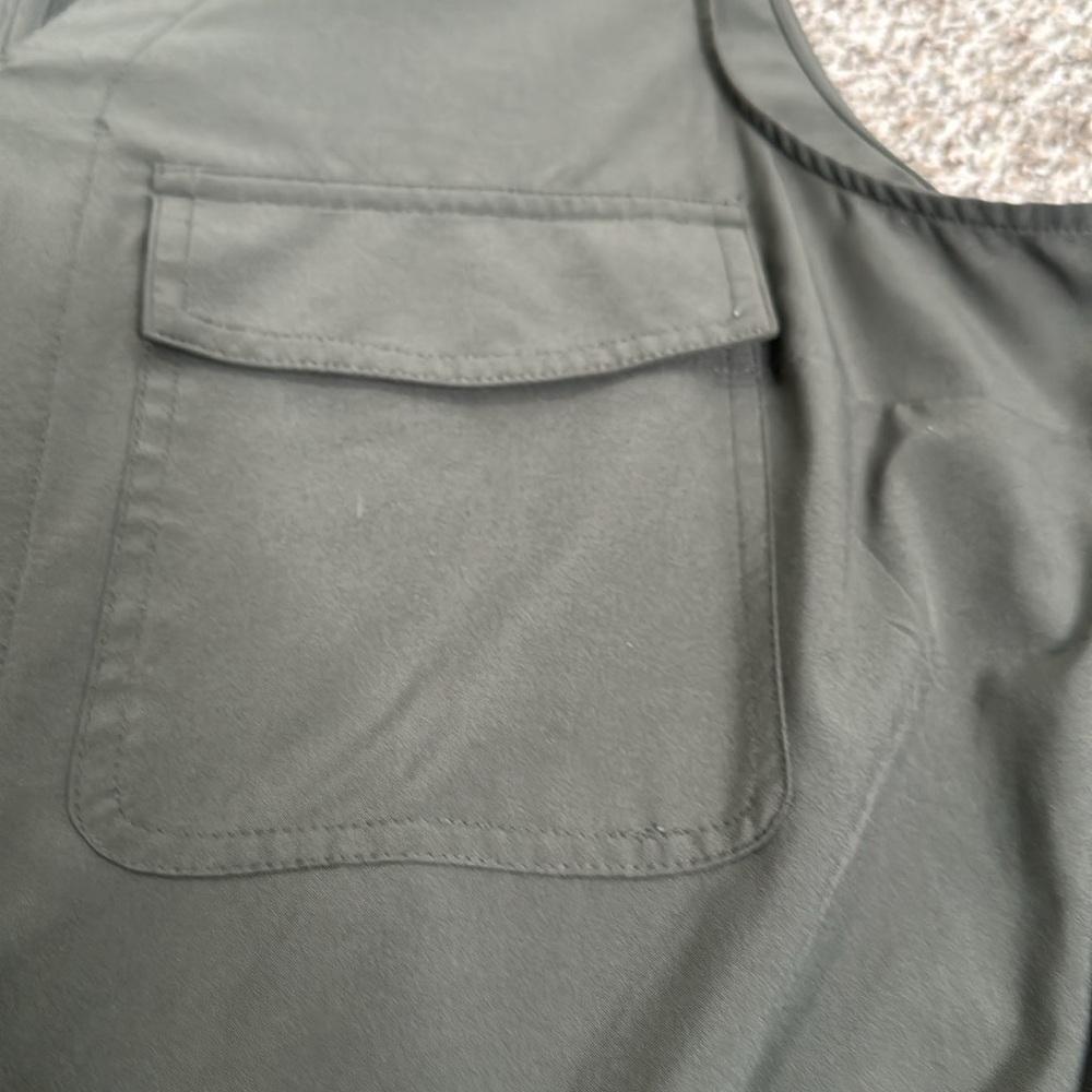 Athleta Topanga wide leg jumpsuit olive green size L Y neck - Picture 13 of 14